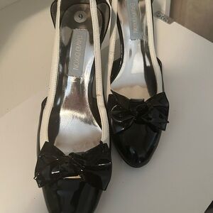 Black Patent Bow Heels